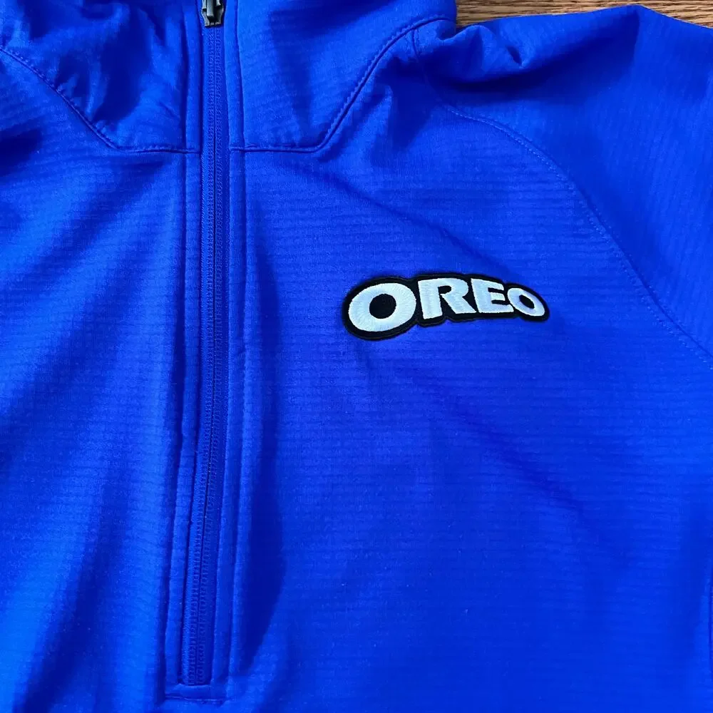 The North Face Shirt Mens Large 1/4 Zip Mountain Peaks Gorpcore Oreo Fleece